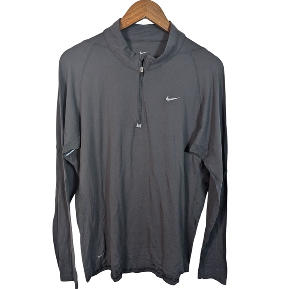 Nike Other - Nike Men's Black Gray Dri Fit Half Zip Outdoor Activewear Long Sleeve Shirt L